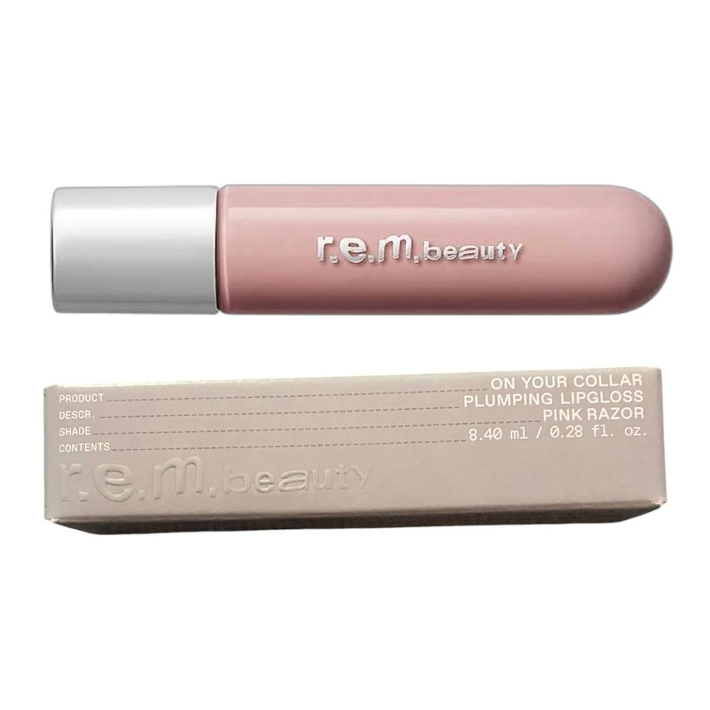 r.e.m. beauty On Your Collar Plumping Lip Gloss Pink Razor Dusty Rose Original